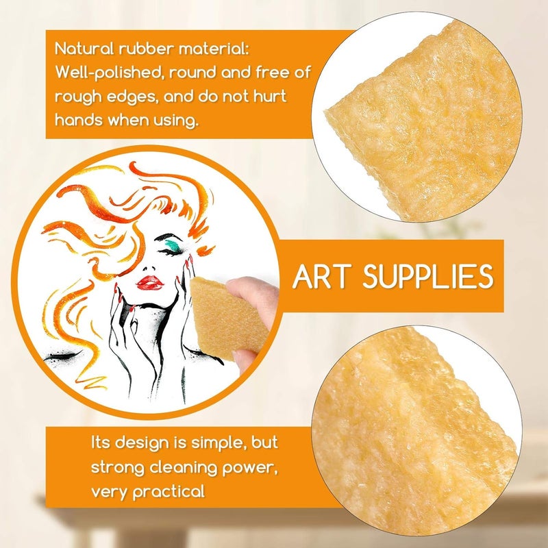 Zonon 12 Pieces Glue Residue Pick up Eraser Rubber Cement Eraser Cleaning Rubber for Removing Adhesive and Residues from Paper Plastic and More - Image 3