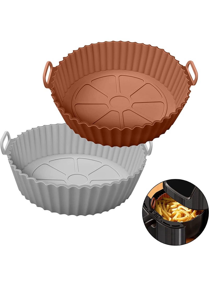 Haidue - 2 Pcs Air Fryer Silicone Liner Non Stick Reusable - Image 1