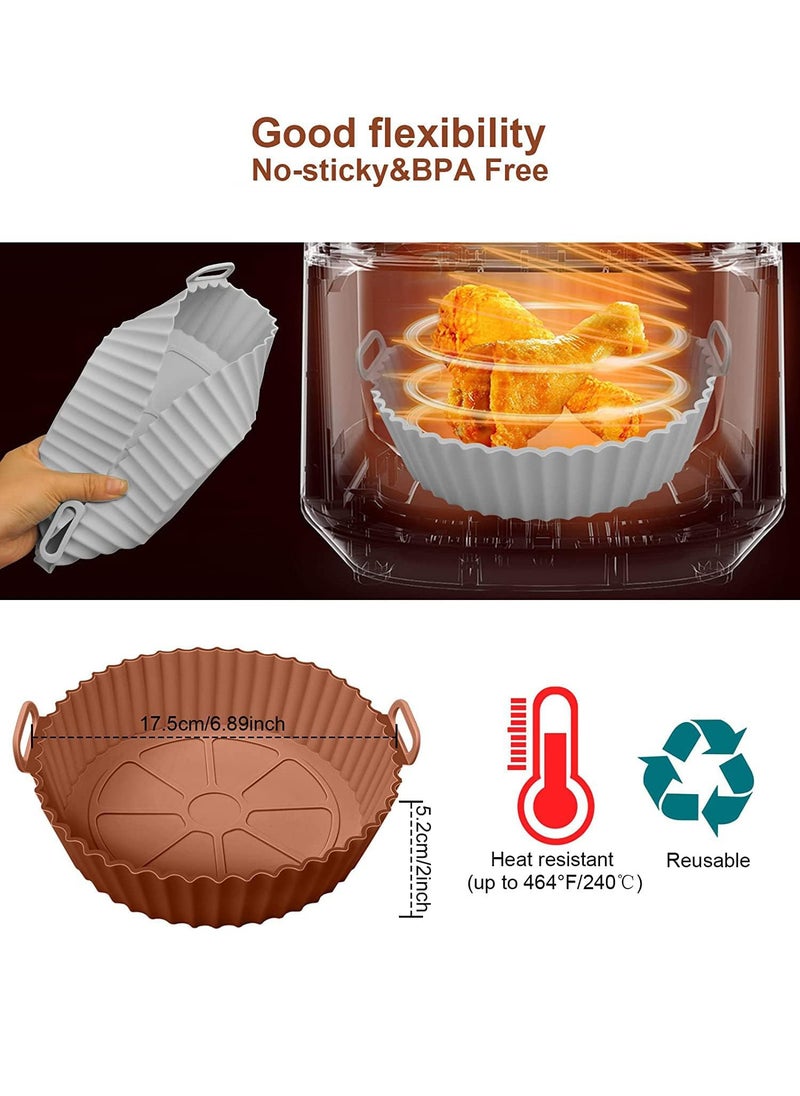 Haidue - 2 Pcs Air Fryer Silicone Liner Non Stick Reusable - Image 1