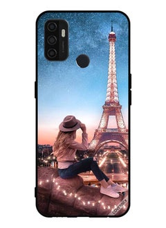 Protective Case Cover For Oppo A11s Brown Hat Girl & Effiel Tower