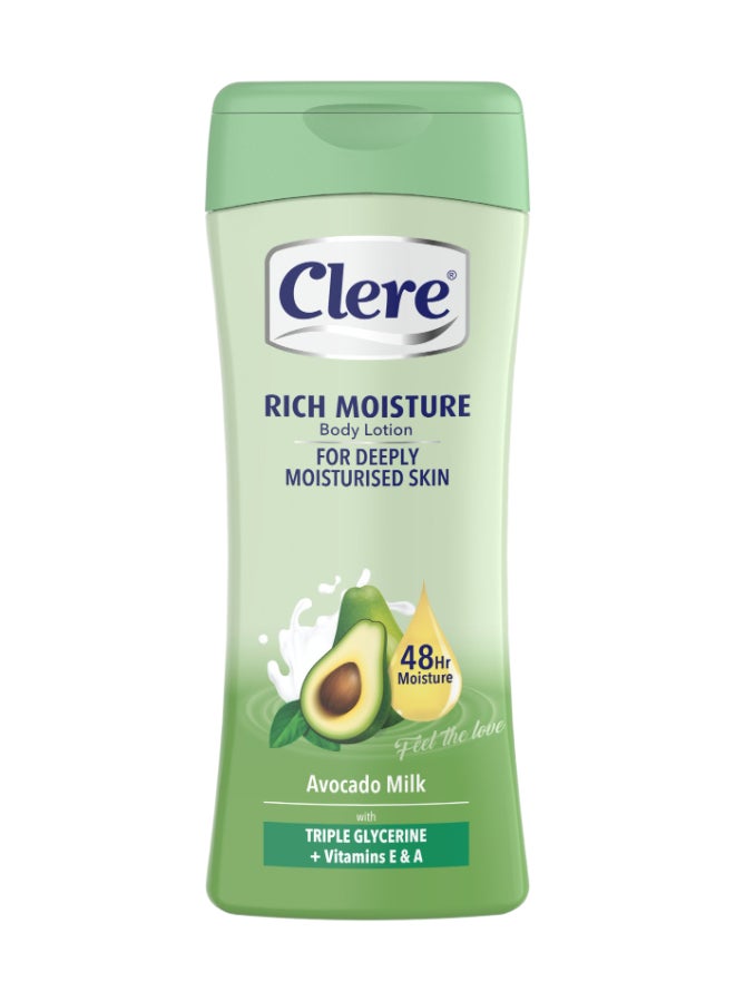 CLERE Clear Body Lotion Avocado & Milk 400 ml (C50) – Nourishing, Hydrating & Softening