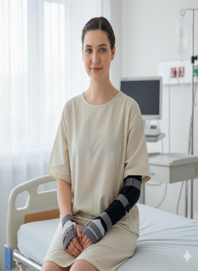 Dr Helix Cock Up Splint Right & Left Hand Combo - Wrist & Hand Support Brace for Pain Relief - Adjustable Lightweight Resting Splint for Sprain, Tendonitis, Carpal Tunnel, Injury Recovery - (L) - Image 3