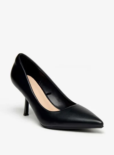 Flora Bella By Shoexpress Women Solid Slip-On Pointed Toe Pumps with Stiletto Heels