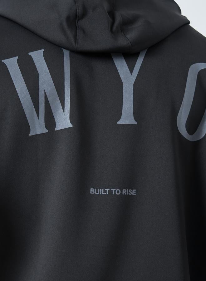 Styli Oversized Back City Text Print Scuba Hoodie - Image 4