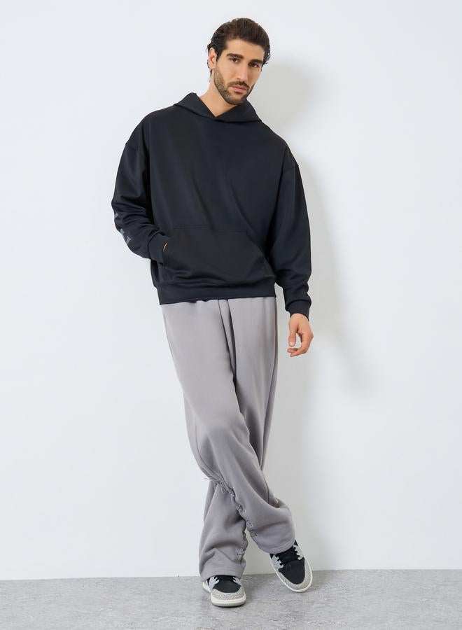 Styli Oversized Back City Text Print Scuba Hoodie - Image 2