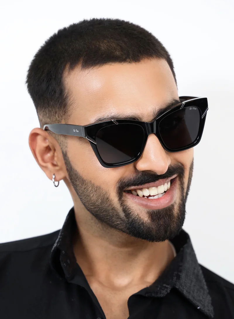 Woggles  Red Pappy Zylara Black Polarized Cateye Sunglasses  | Best Price UAE