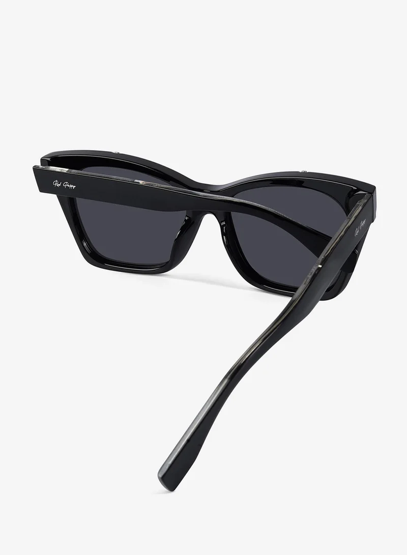 Woggles Red Pappy Zylara Black Polarized Cateye Sunglasses