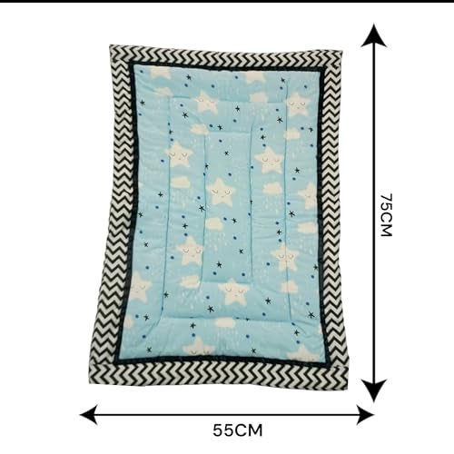 Fabrify Baby Mattress | Sleeping Mat | New Born Supper Soft Mattress |Godadi | Quilt | Cotton Sleeping Mat For New Born Baby (0-1 Year) Pack of 3, Multicolored,Tight Top - Image 2