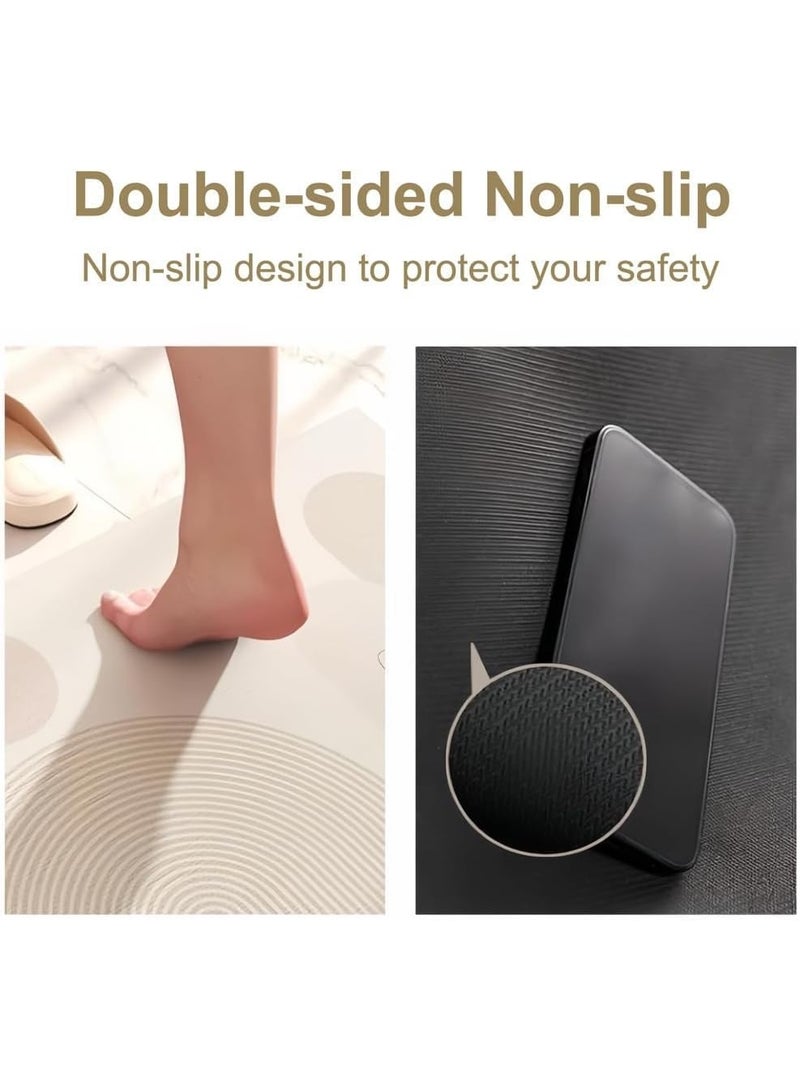 XiuWoo Diatom Bath Mat（1pc 40*60CM）, Anti-Slip Bathroom Floor Mats and Quick Dry Bath Rug, Super Absorbent Bathtub Mat with Non-Slip, Thickened,Soft, Easier Clean Carpet - Image 3