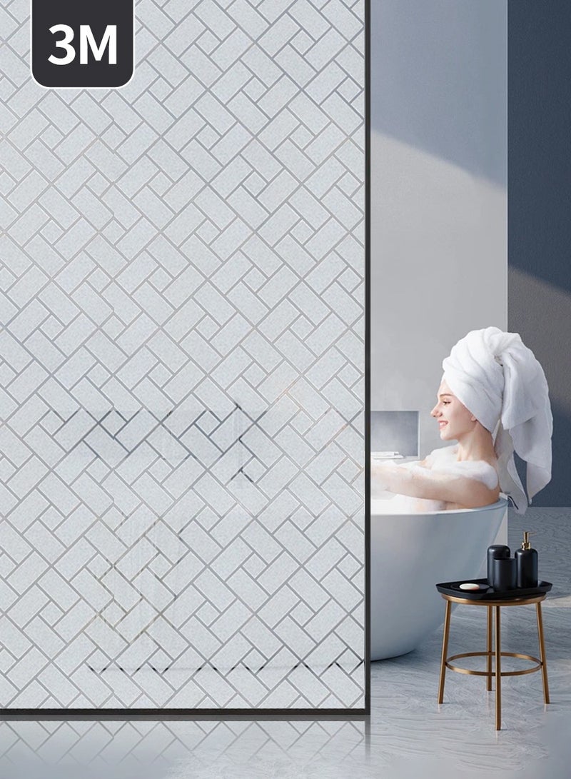 BEIRUI 3m*80cm  Waterproof PVC frosted glass window sticker, self-adhesive privacy glass window sticker, UV resistant, heat control, suitable for bathroom, living room, kitchen, glass windows - Image 1