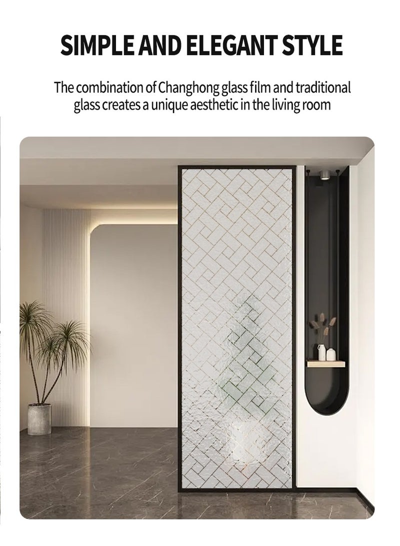 BEIRUI 3m*80cm  Waterproof PVC frosted glass window sticker, self-adhesive privacy glass window sticker, UV resistant, heat control, suitable for bathroom, living room, kitchen, glass windows - Image 3