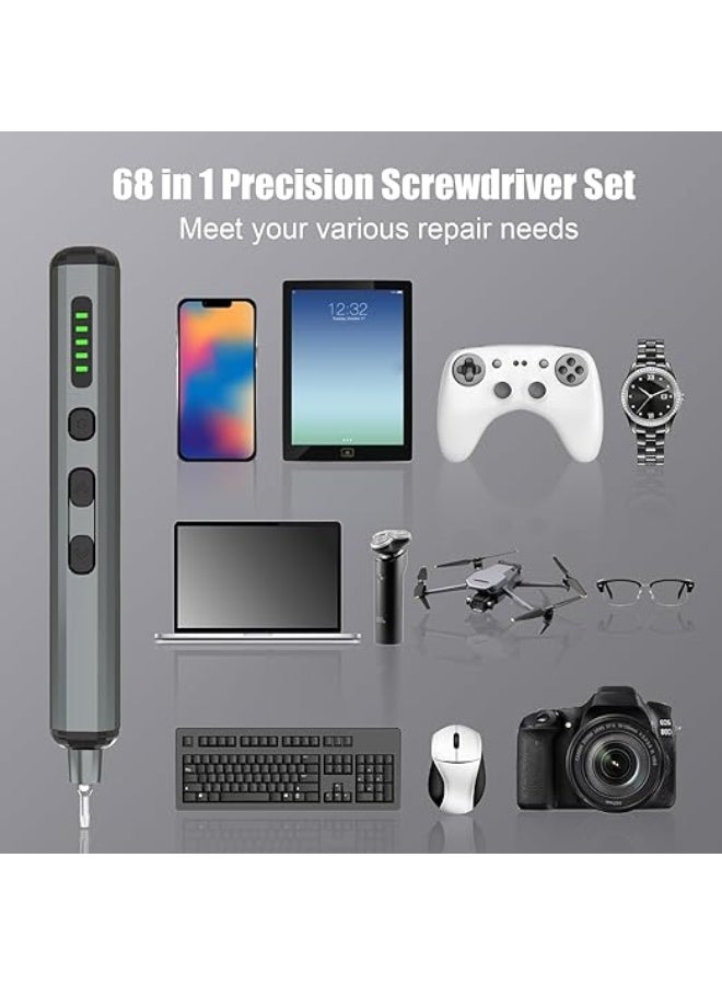 68-in-1 Electric Screwdriver Kit – Cordless, Compact with Magnetic Bits – LCD Display, 5 Torque Modes – Ideal for Electronics & Daily Use** - Image 3