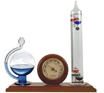 Ambient Weather Ambient Weather WSYG501 Galileo Thermometer Hygrometer and Glass Fluid Barometer