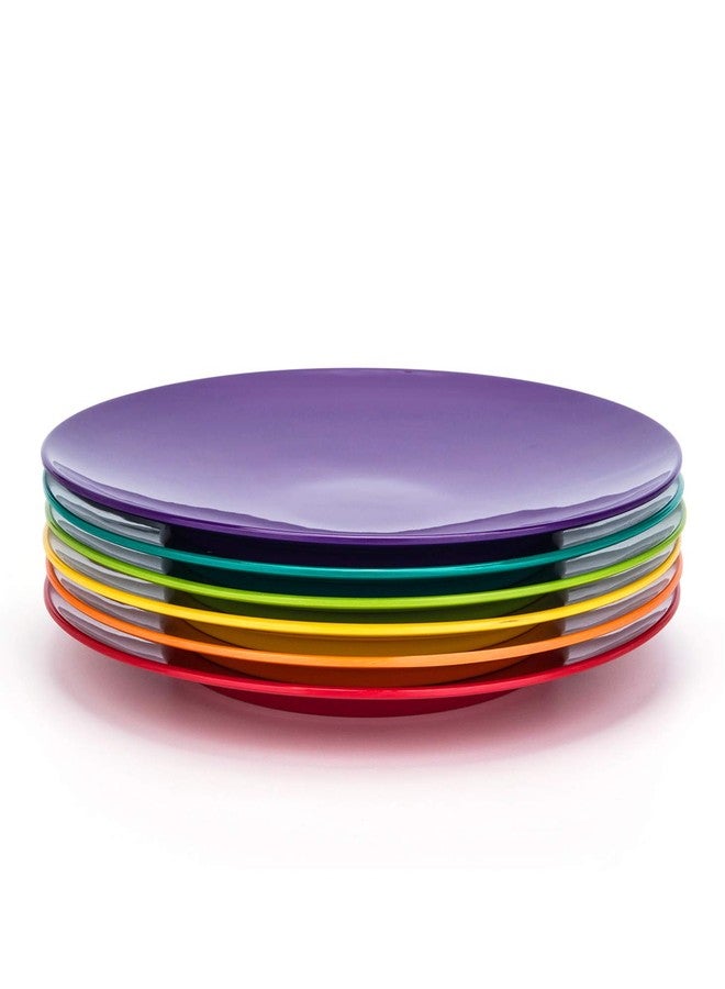 KX-WARE Melamine Plates, 10.5-inch Dinner Plates set of 6 Multicolor, 100% Melamine Dishwasher Safe BPA Free - Image 3