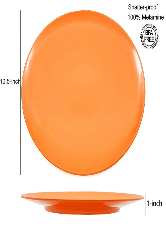 KX-WARE Melamine Plates, 10.5-inch Dinner Plates set of 6 Multicolor, 100% Melamine Dishwasher Safe BPA Free - Image 2