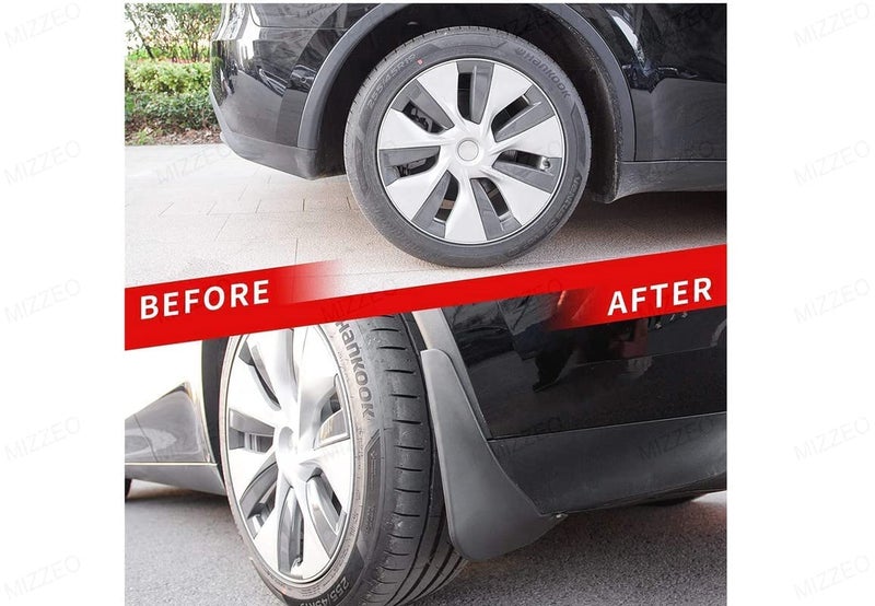MIZZEO Plastic Mud Flaps (Set of 4) for Hyundai Aura - Image 5