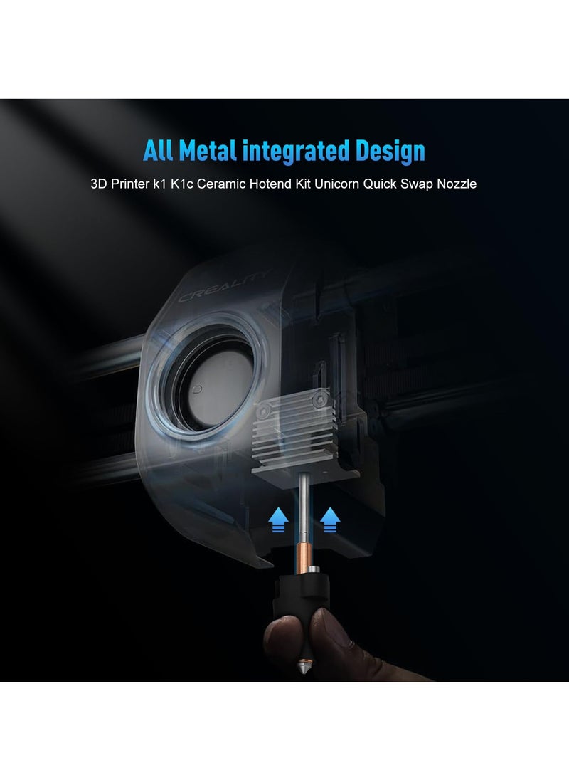 3D Printer Hotend K1 K1C Ceramic Hotend Kit, Quick Swap Nozzle for Creality K1 Max K1C, Upgrade All Metal Integrated Extruder Hot End Replacement - pzsku/Z217A528EA03C4E39BD36Z/45/_/1729766829/ff92d7b0-2850-4d19-a13e-a120359b50be