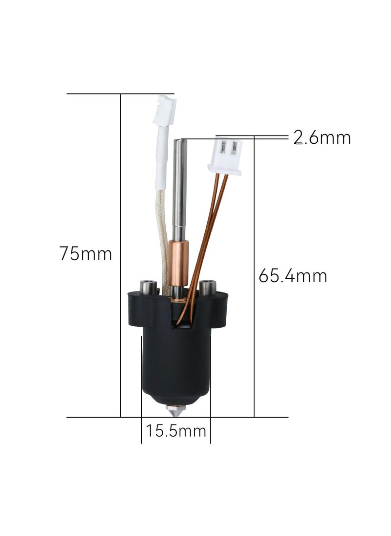 SYOSI - 3D Printer Hotend K1 K1C Ceramic Hotend Kit, Quick Swap Nozzle for Creality K1 Max K1C, Upgrade All Metal Integrated Extruder Hot End Replacement - Image 1