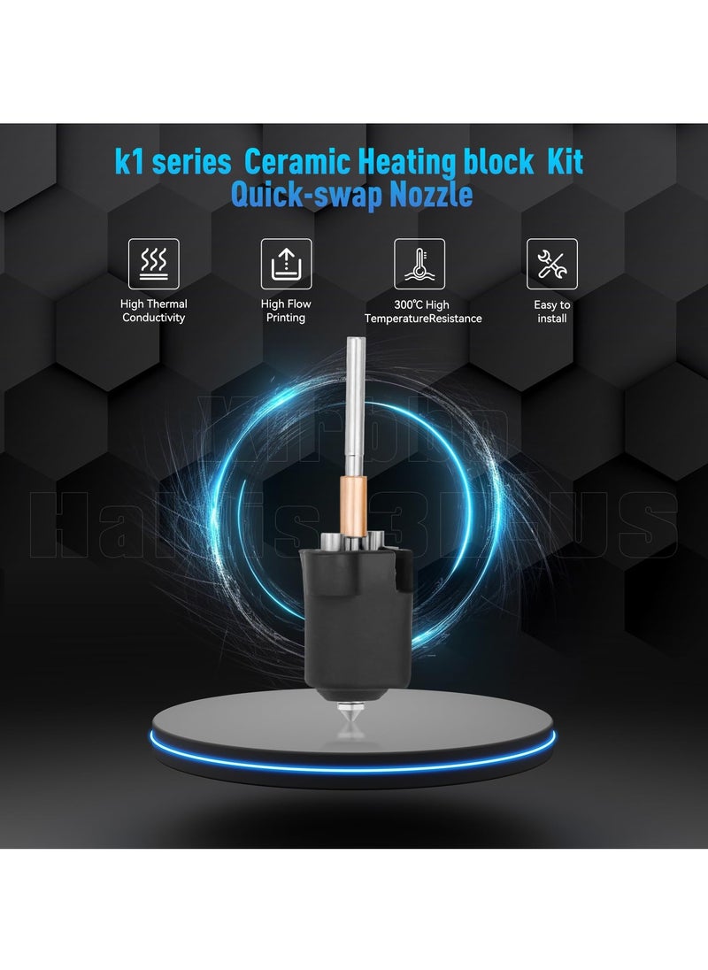 SYOSI - 3D Printer Hotend K1 K1C Ceramic Hotend Kit, Quick Swap Nozzle for Creality K1 Max K1C, Upgrade All Metal Integrated Extruder Hot End Replacement - Image 1