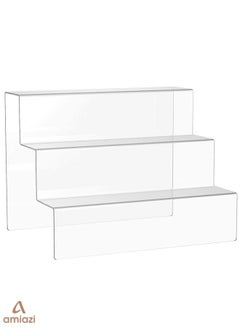 amiazi AMIAZI™ 3-Tier Cupcake Organizer Clear Acrylic Riser Display Shelf Showcase Stand for kitchen Dessert and Cupcakes Stand for Party Events Cosmetics Display Stand Perfumes organizer cake stand  - Image 1