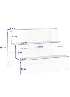 amiazi AMIAZI™ 3-Tier Cupcake Organizer Clear Acrylic Riser Display Shelf Showcase Stand for kitchen Dessert and Cupcakes Stand for Party Events Cosmetics Display Stand Perfumes organizer cake stand  - Image 3
