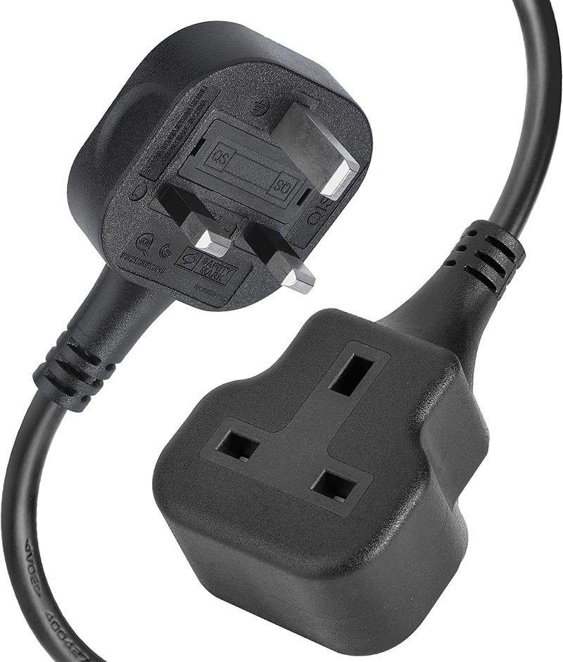 Smart Design Solutions 1 Way Extension Lead, Long &Thick Electric Cable, Industrial Black Power Strip for Lengthen Power to Outdoor Garden/Indoor Utility Room/Workshop, 13A 3250W (20m) - Image 1