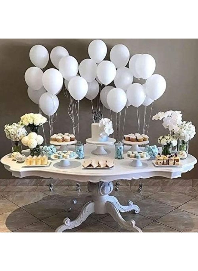 بالونات لاتيكس، عبوة 100 قطعة، 12 بوصة، بالونات بيضاء لحفلات الزفاف، أعياد الميلاد، المهرجانات، وزينة عيد الميلاد - Image 4