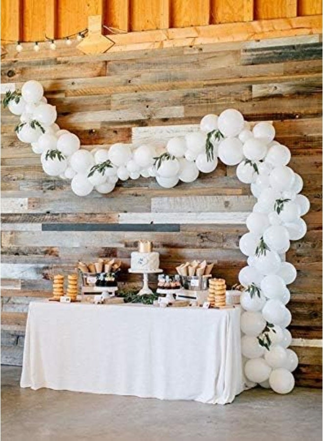 بالونات لاتيكس، عبوة 100 قطعة، 12 بوصة، بالونات بيضاء لحفلات الزفاف، أعياد الميلاد، المهرجانات، وزينة عيد الميلاد - Image 5