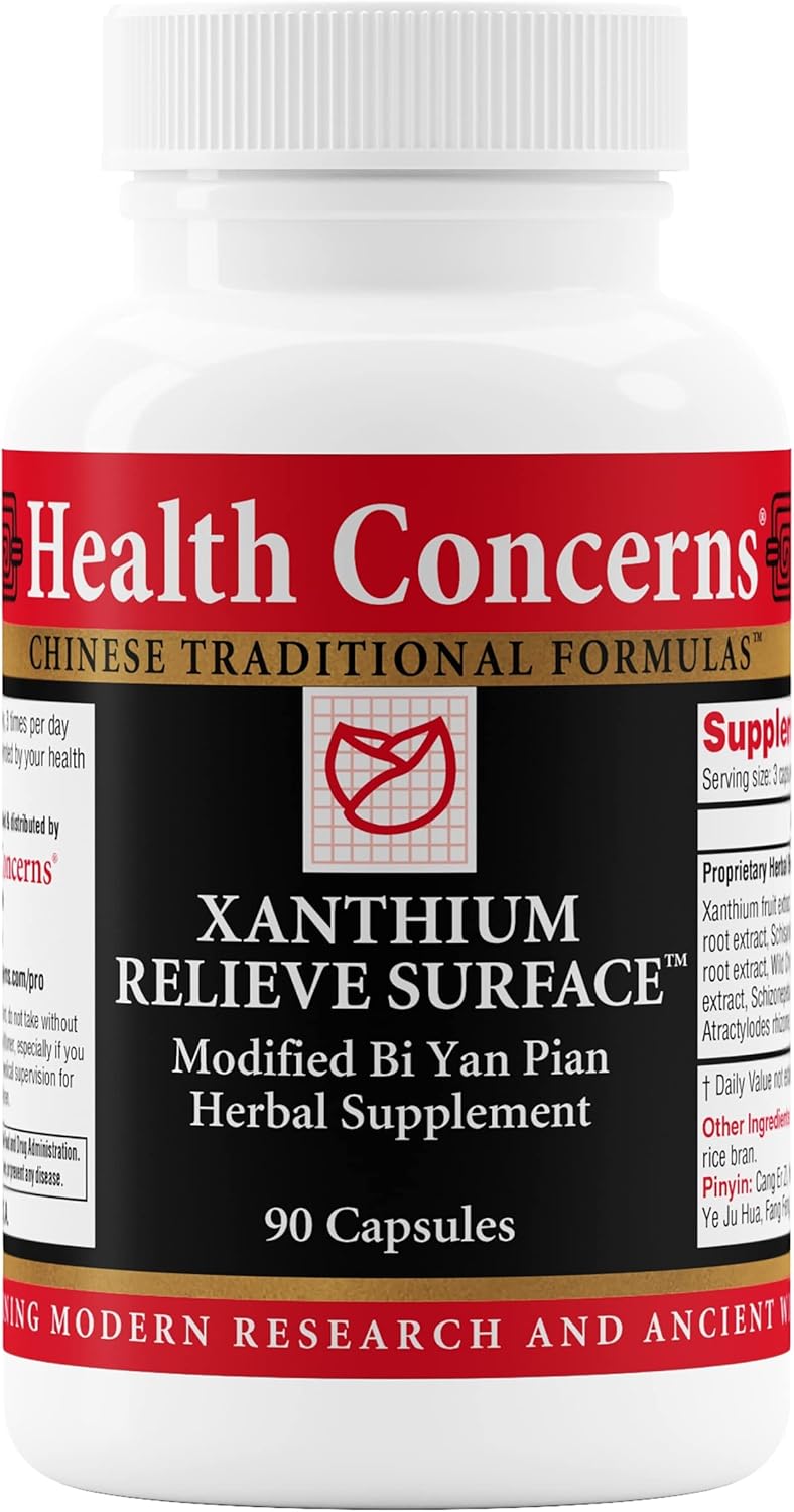 Health Concerns Health Concerns Xanthium Relieve Surface - Phlegm & Sinus Allergy Support - Nasal Congestion Capsules - 90 Capsules