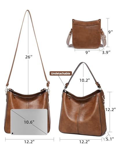 BAVERGE Purses for Women 3PCS, Crossbody Bags Set Large Leather Purse Shoulder Handbags with Wallet Adjustable Straps for Ladies Tote - Image 4