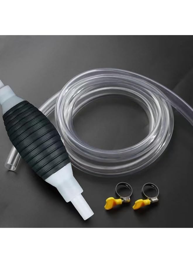 1Pcs Manual Fuel Transfer Pump Portable Siphon Pump With 3M Syphon Hose，Multifunction Liquid Sucker Pump, For Gas Gasoline Oil Fuel Petrol Diesel Fluid Water Fish Tank Durable Pvc Can Be Cut At Will - Image 5