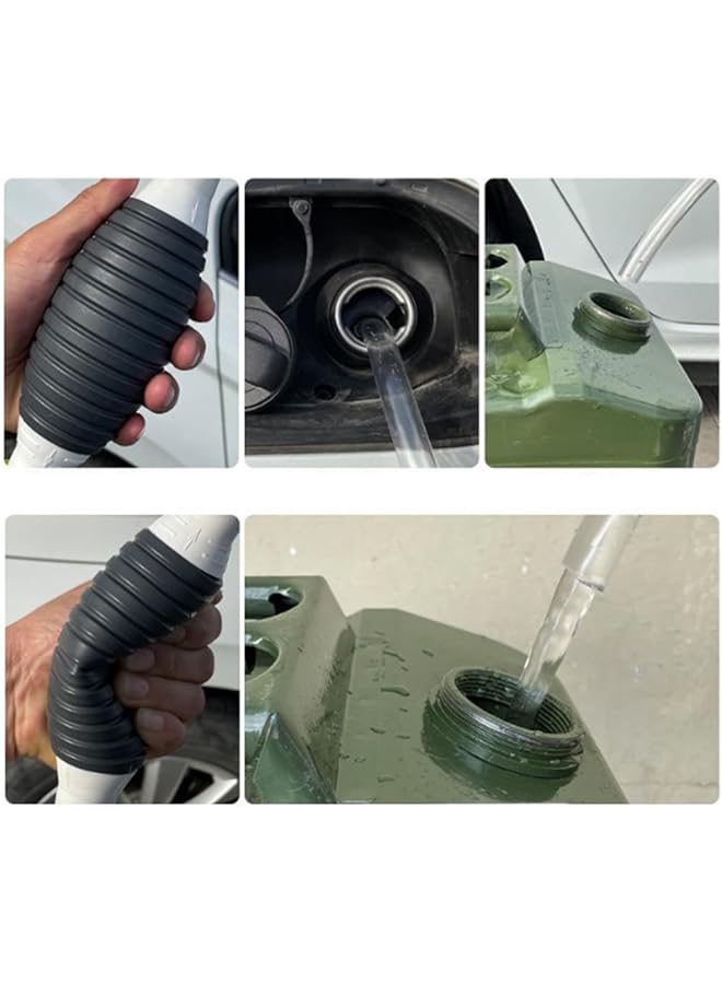 1Pcs Manual Fuel Transfer Pump Portable Siphon Pump With 3M Syphon Hose，Multifunction Liquid Sucker Pump, For Gas Gasoline Oil Fuel Petrol Diesel Fluid Water Fish Tank Durable Pvc Can Be Cut At Will - Image 4