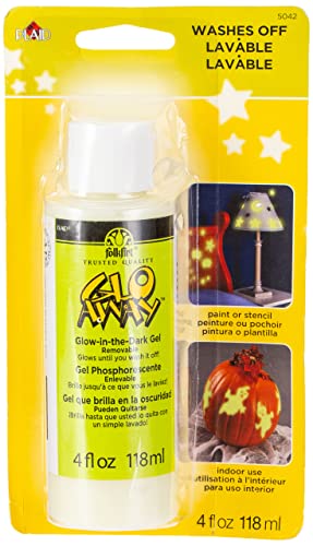 Plaid Glo-Away Washable Acrylic Paint (4-Ounce), 5042 Glow-in-the-Dark White - Image 3