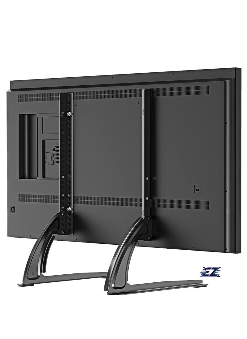 ELTRAZONE حامل تلفاز عالمي للتركيب على الطاولة لمعظم شاشات LCD و LED و Plasma بحجم 27 إلى 55 بوصة، قاعدة تلفاز بارتفاع قابل للتعديل تدعم حتى 88 رطل، VESA حتى 800x400mm - Image 1