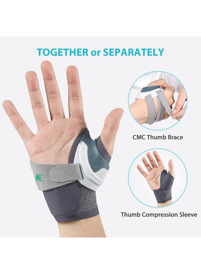 KD Thumb Brace: CMC Thumb Brace for Osteoarthritis CMC Joint Arthritis Pain, Thumb Splint Stabilizer with Thumb Sleeve, Flexible (Large, Right Hand) - Image 2