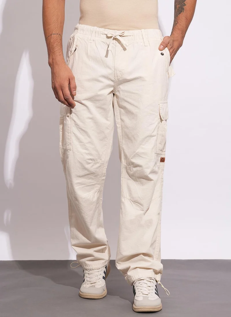 بيينغ هيومان Men Relaxed Loose Fit Cargos Trousers