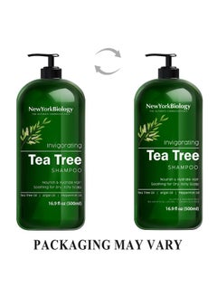 NEW YORK BIOLOGY THE ULTIMATE COSMECEUTICALS New York Biology Tea Tree Shampoo - Deep Cleanser - Relief for Dandruff and Dry Itchy Scalp - Therapeutic Grade - Helps Promote Hair Growth - 16.9 fl Oz  - Image 3