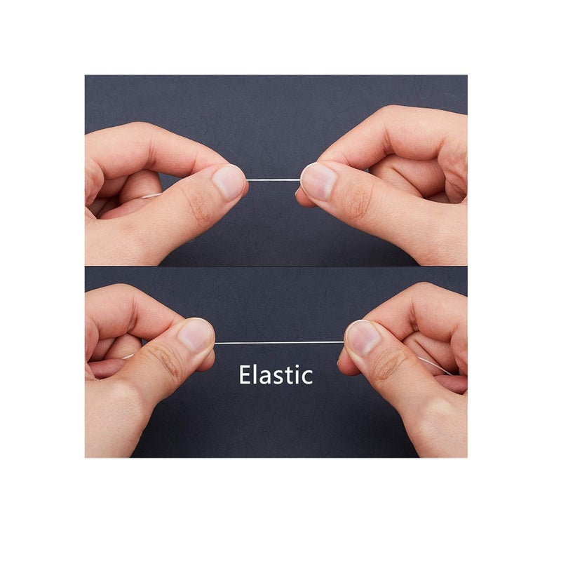 SOLARAE Flat Elastic Crystal Stretch String, Bracelet String, Polyester Cord for Seed Beads Bracelet Beading Jewelry Making Thread Craft Accessories 40m(43Yard 0.5mm) - Image 4