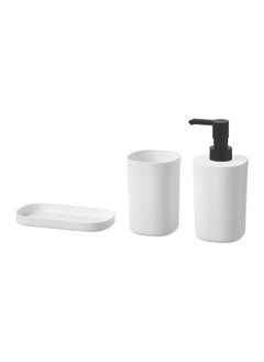 Zaboon 3-Piece Bathroom Set, White  - Image 1