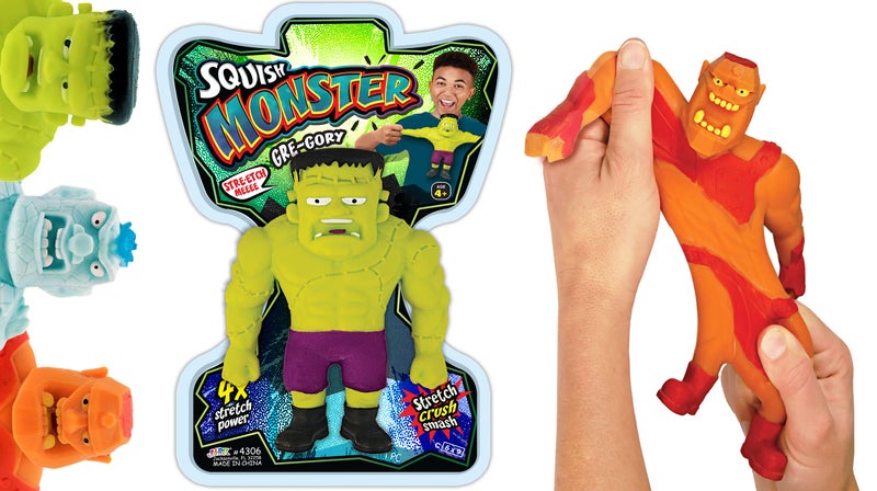 Ja-Ru JA-RU Super Squishy Monster Toy (1 Stretchy Monster Assorted) Fidget Action Figures Stretch Squeeze Toy for Kids & Adults. Anxiety Relief Stress Toys. Sensory Autism ADHD Toys. Party Favors. 4306-1s - Image 1