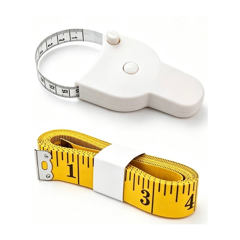 White measuring tape and 3m double graduated tailor's measuring tape (2 pieces) - Image 1