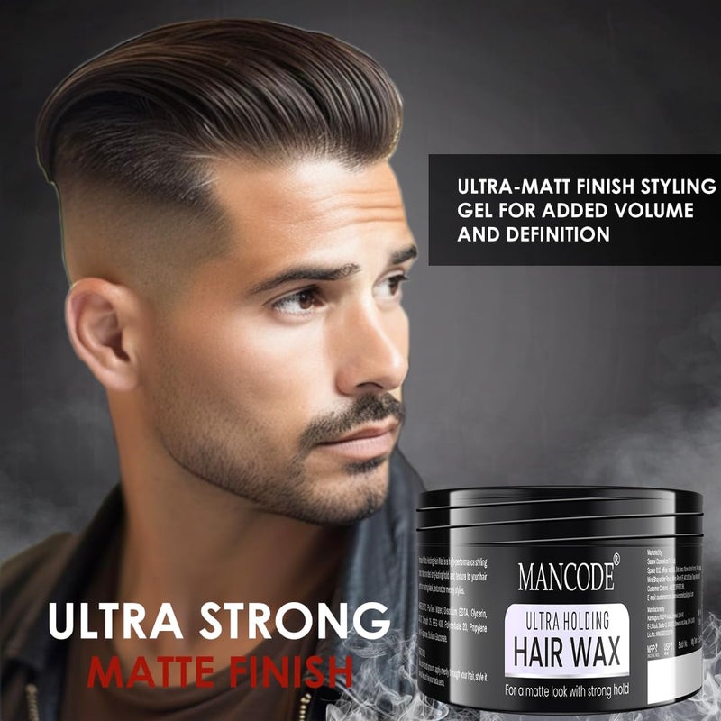 MAN CODE Mancode Ultra Holding Hair Wax for Men 100ml  Matte Look with 24 hrs Strong Hold Level 7  Matte Finish  No Greasy Residue Styling Hair Wax 100gm - Image 3