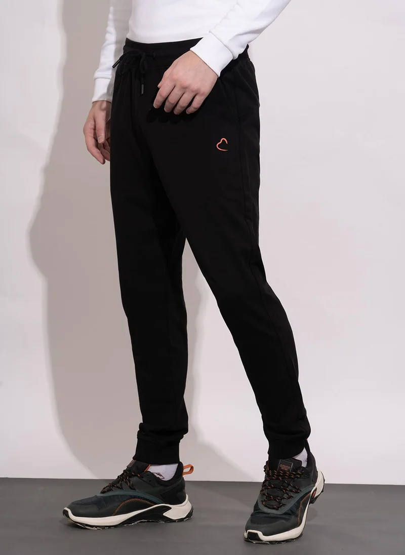 Being Human BLACK Men Regular Fit Pure Cotton Joggers for Men | Best Price UAE