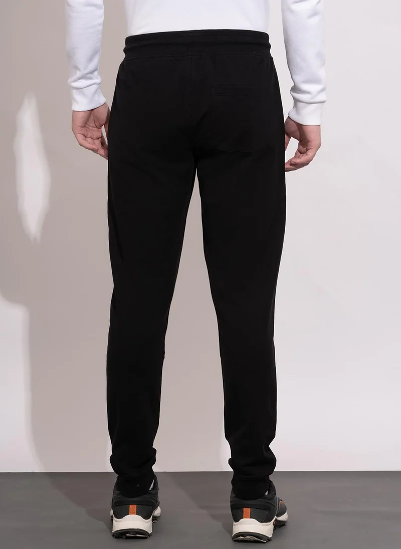 Being Human BLACK Men Regular Fit Pure Cotton Joggers for Men | Best Price UAE