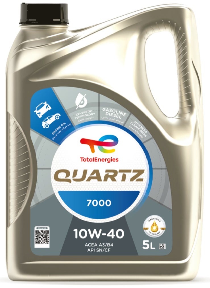 TotalEnergies QUARTZ 7000 10W-40 Synthetic Technology - 5 Liters 