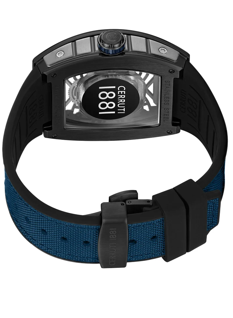 CERRUTI 1881  Calliano Men's 38mm Watch with Blue Nylon & Black Silicone Strap for Men | Best Price UAE