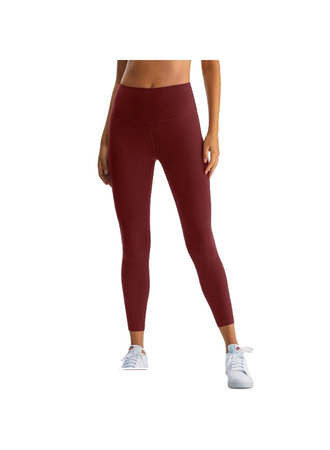 NIBEMINENT Essential/Pure&Plain 7/8 Leggings, High Waisted Compression Soft Pants Workout Athletic Yoga Pants 24" - Image 1