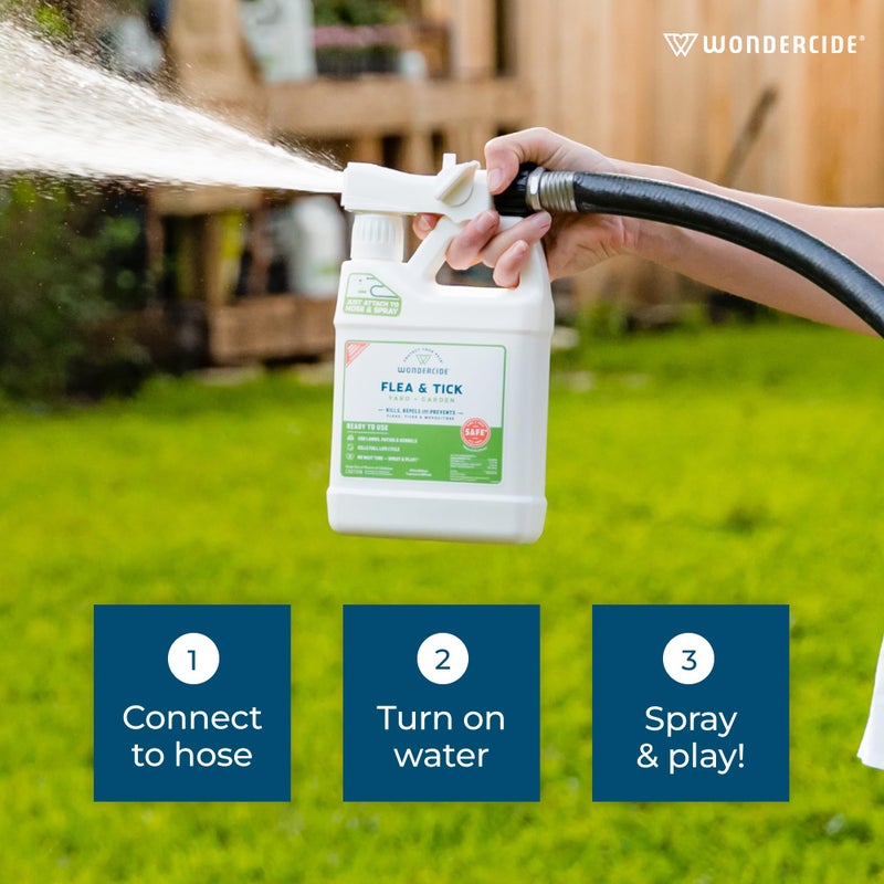 Wondercide - Ready to Use Flea, Tick, and Mosquito Yard Spray with Natural Essential Oils – Mosquito and Insect Killer, Treatment, and Repellent - Plant-Based - Safe Around Pets, Plants, Kids - 32 oz - Image 3