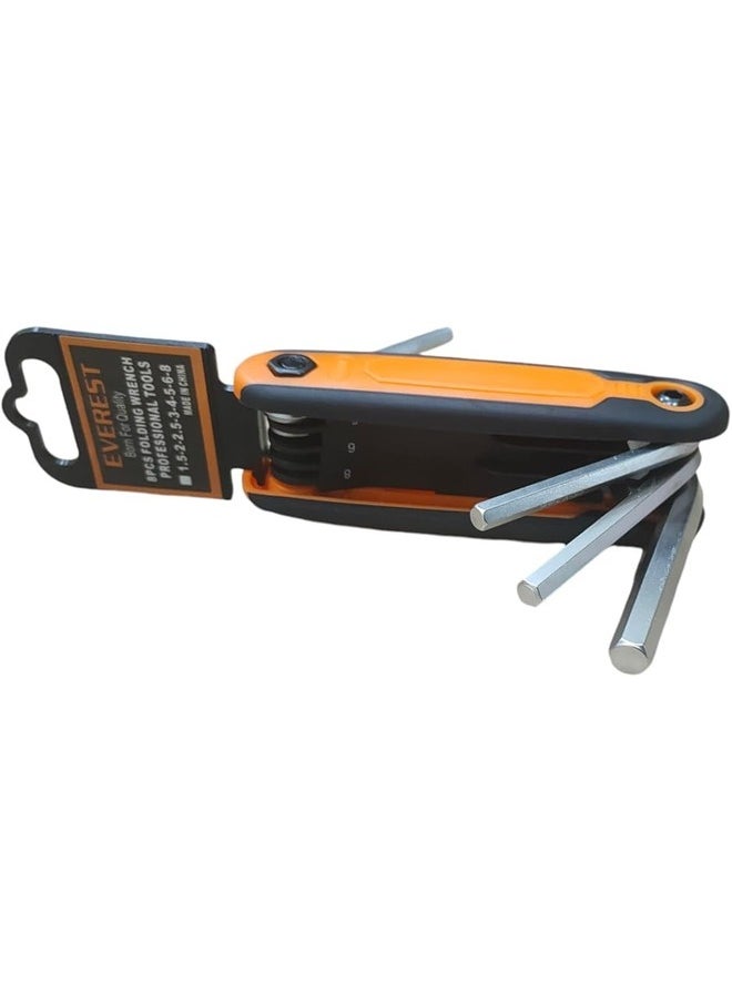 Generic 8 pices folding wrench professional tools different sizes (1.5/2/2.5/3/4/5/6/8)  - Image 1