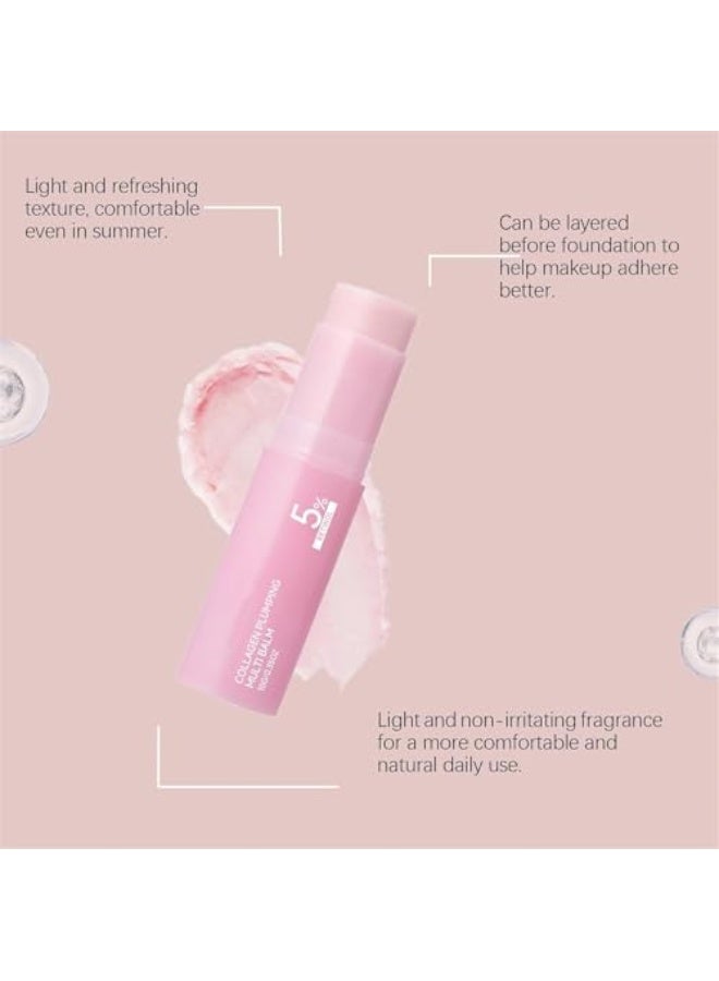 FLEXQW Pink Collagen Volume Multi Balm Stick, Korean Balm Stick for Face with Collagen, Retinol, Caffeine, Volumizing Plumping Hydrating Firming for Face, Eyes, Lips, Neck, 0.35OZ (1 PCS) - Image 5